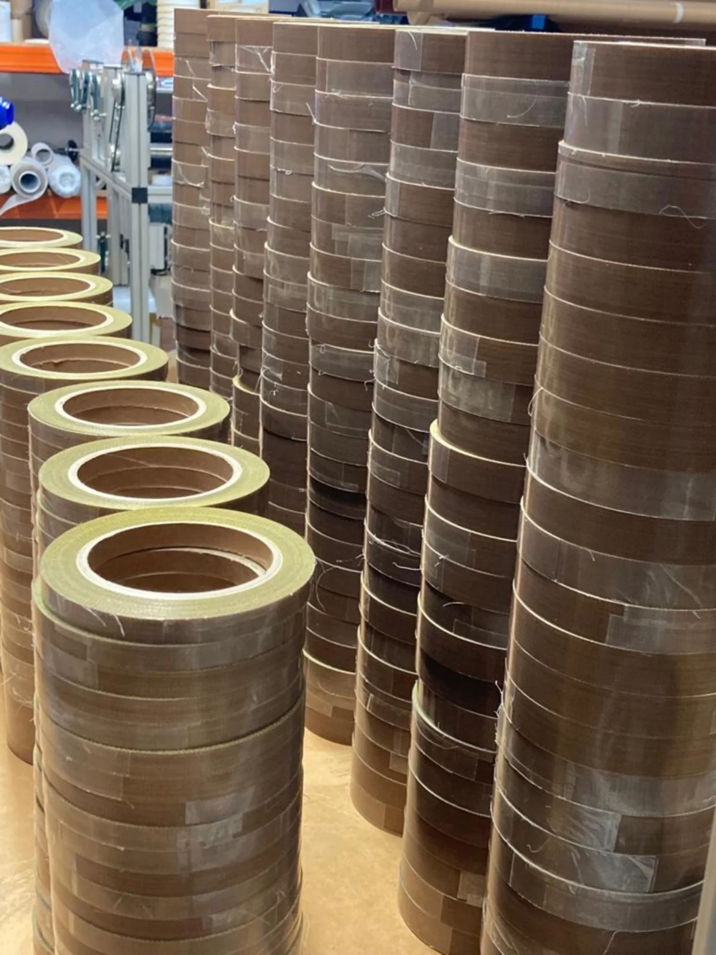 PTFE adhesive tapes in production stock
